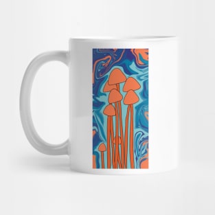 Groovy Orange Mushroom Family Mug